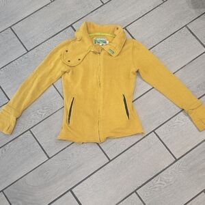 Seedless Organics Hemp Cotton Zip Hoodie Jacket Mustard Yellow Size‎ Medium